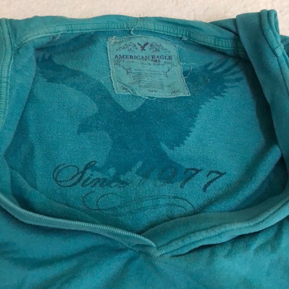 Retro American Eagle Outfitters teal hoody